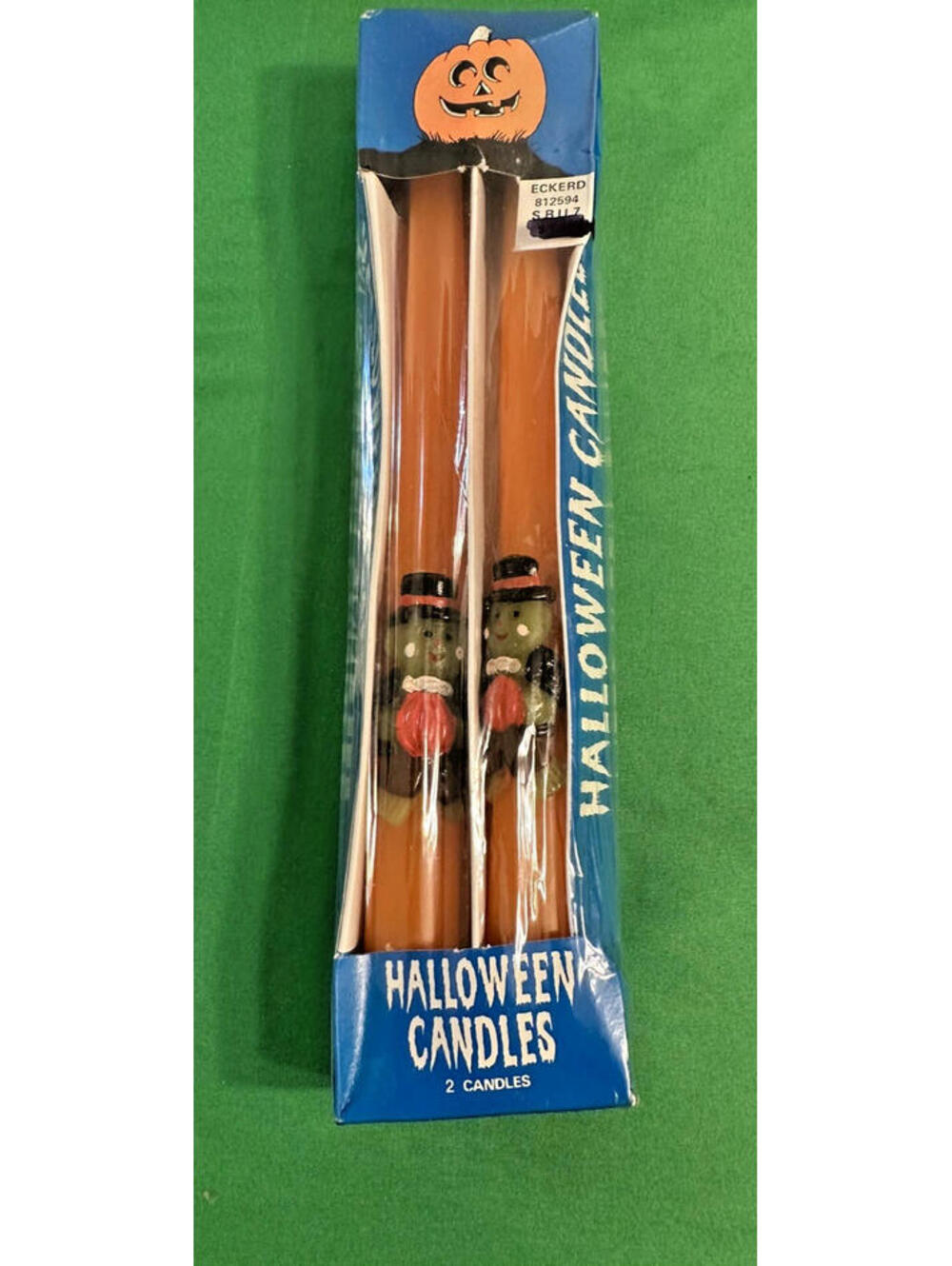NIP 4 Vintage Halloween candles 10”Taper Witch, Monster - Spooky Two Packs Of 2